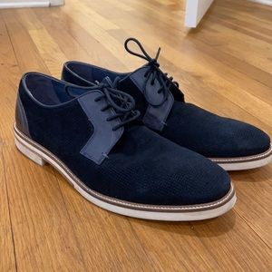 Ted Baker London Siablo Perforated Navy Suede Shoes Size 11